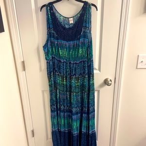 Multicolor Summer Maxi Dress - XXL